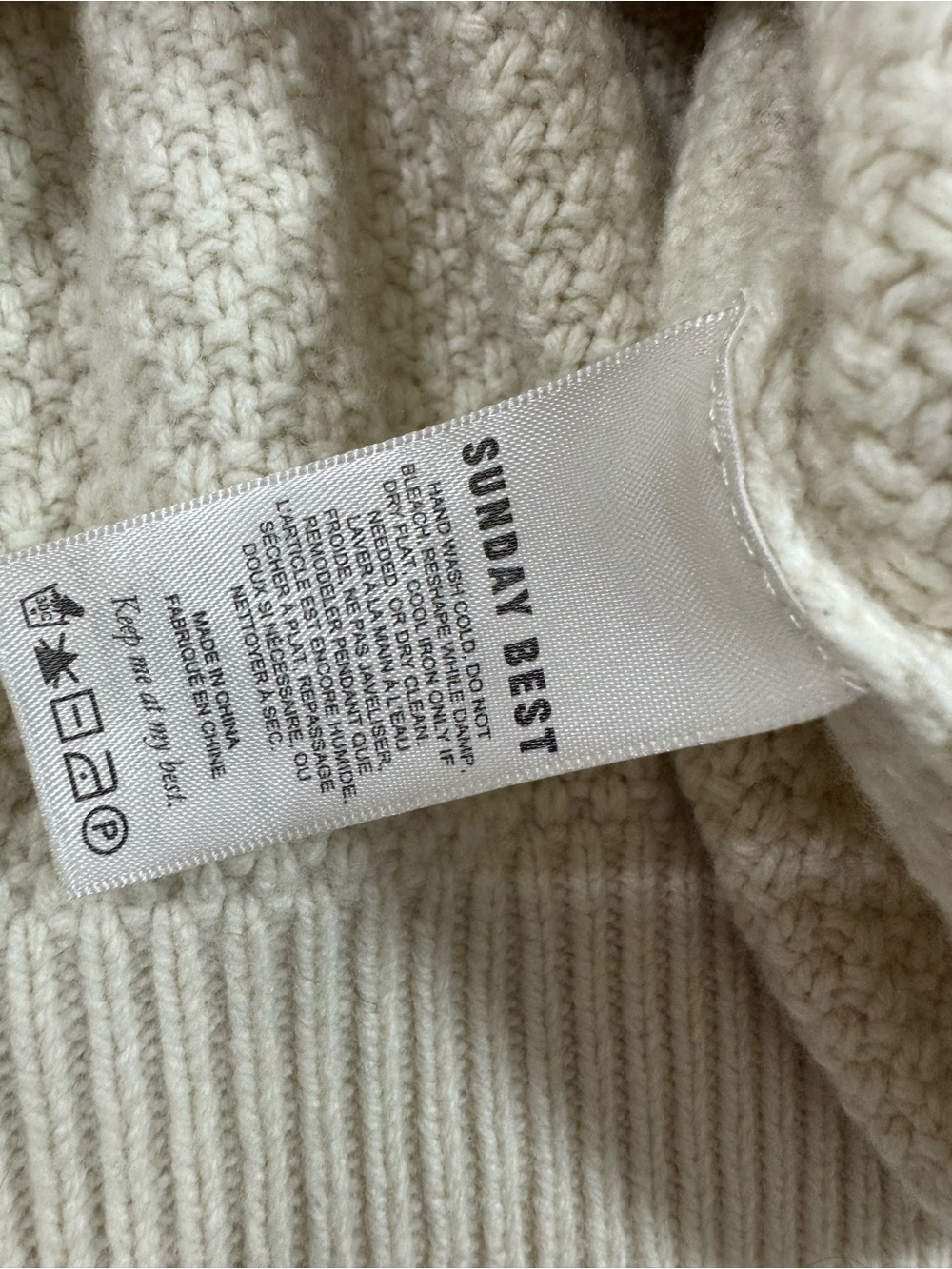 Sunday Best Aritzia Lottie Sweater Ivory - Picture 5 of 9